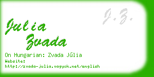julia zvada business card